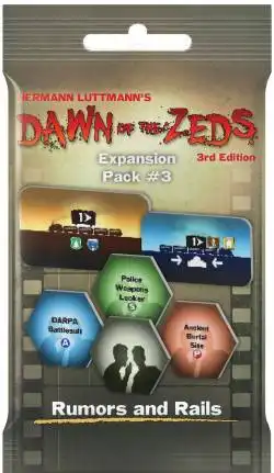 Portada Dawn of the Zeds (Third Edition): Expansion Pack #3 – Rumors and Rails