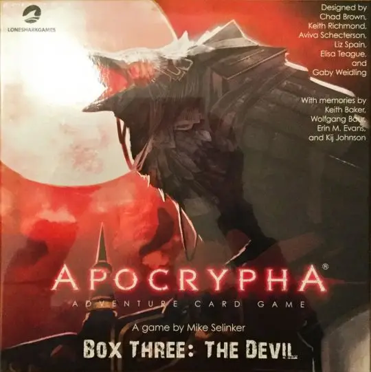 Portada Apocrypha Adventure Card Game: Box Three – The Devil Liz Spain