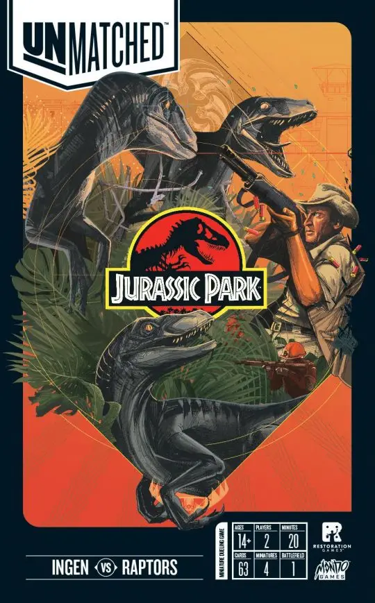 Portada Unmatched: Jurassic Park – InGen vs Raptors Justin D. Jacobson