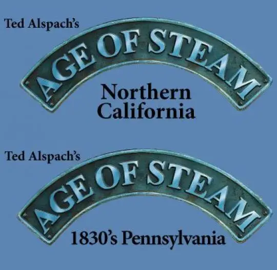 Portada Age of Steam Expansion: 1830's Pennsylvania / Northern California 