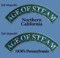Portada Age of Steam Expansion: 1830's Pennsylvania / Northern California