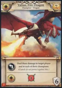 Portada Hero Realms: Valius, Fire Dragon Promo Card