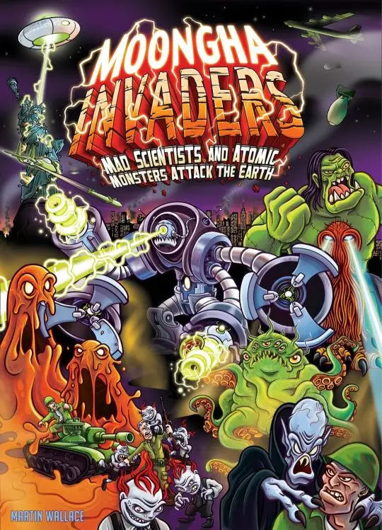 Portada Moongha Invaders: Mad Scientists and Atomic Monsters Attack the Earth! Ciudades: Los Ángeles (California, EEUU)