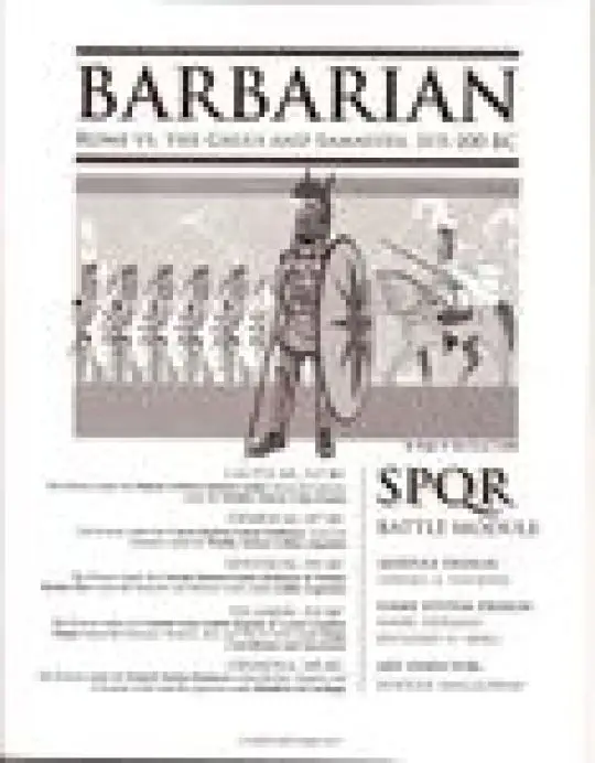 Portada Barbarian: Rome vs. The Gauls and Samnites, 315-200 BC – SPQR Battle Module 