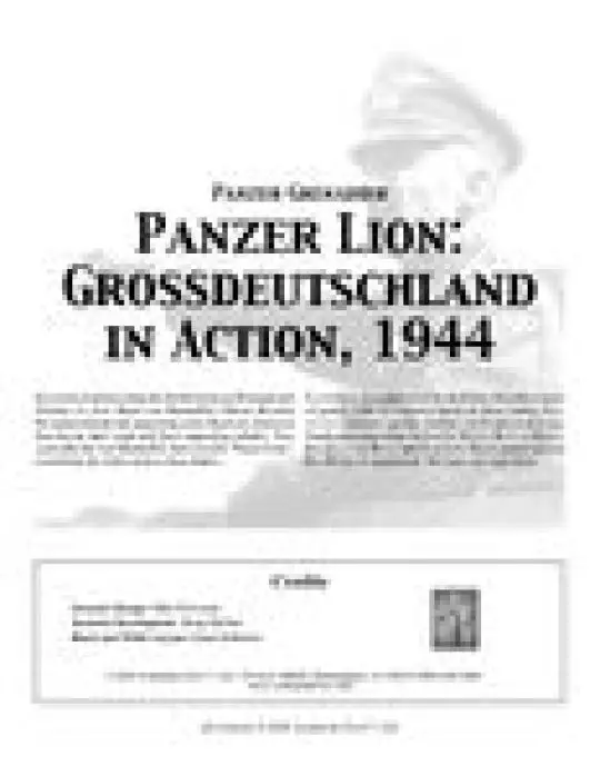 Portada Panzer Grenadier: Panzer Lion – Grossdeutschland in Action, 1944 