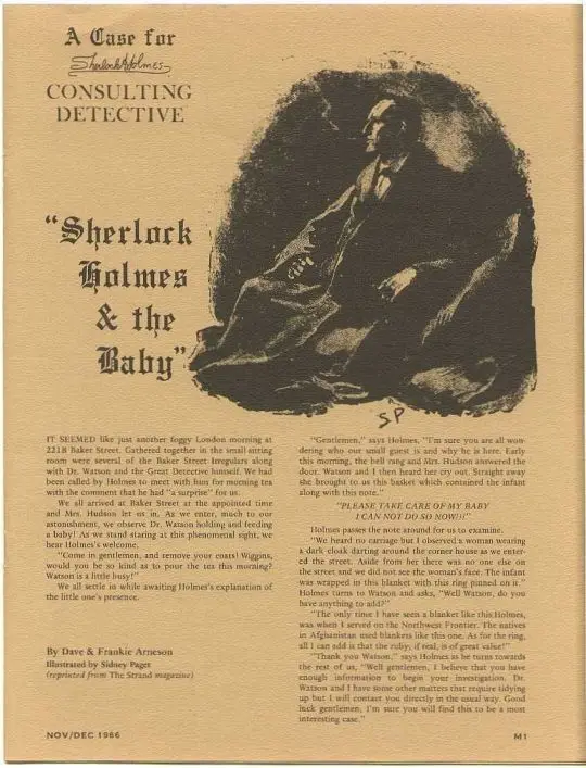 Portada Sherlock Holmes Consulting Detective: Sherlock Holmes & The Baby 