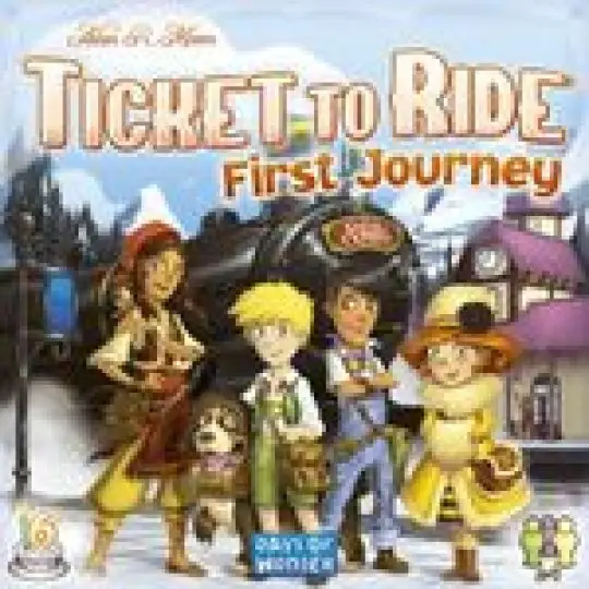 Portada Ticket to Ride: First Journey (Europe) Versiones y ediciones: Versiones juveniles de juegos para adultos